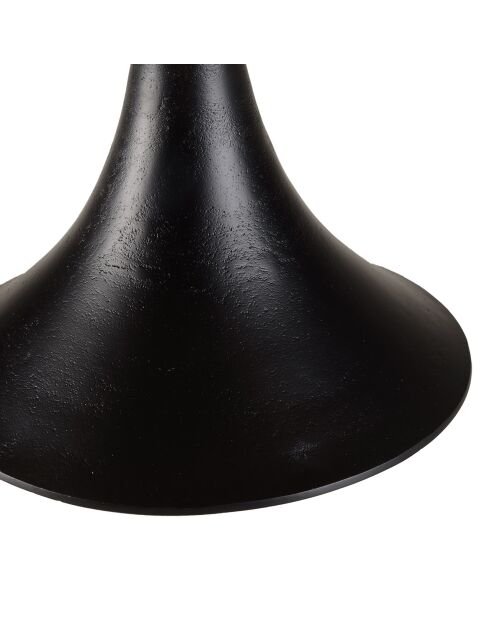 Table d'appoint plateau en manguier James noir/bois - 65x65x44 cm
