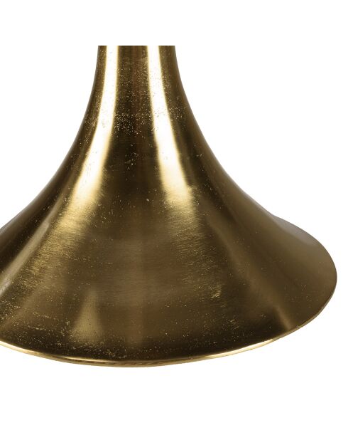 Table basse plateau marbre James marbré/doré - 100x56x43 cm