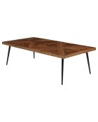 Table basse rectangle bois recyclé pieds métal Kiara bois - 135x70x40 cm