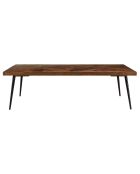 Table basse rectangle bois recyclé pieds métal Kiara bois - 135x70x40 cm