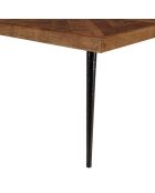 Table basse rectangle bois recyclé pieds métal Kiara bois - 135x70x40 cm