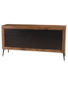 Buffet 3 portes bois recyclé pieds métal Kiara bois - 170x40x86 cm