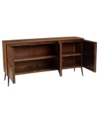 Buffet 3 portes bois recyclé pieds métal Kiara bois - 170x40x86 cm