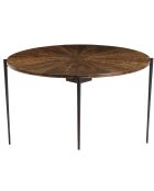 Table à manger ronde en bois recyclé Kiara bois - 120x120x78 cm