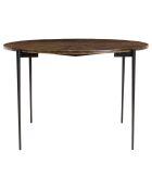 Table à manger ronde en bois recyclé Kiara bois - 120x120x78 cm