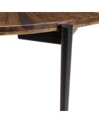 Table à manger ronde en bois recyclé Kiara bois - 120x120x78 cm