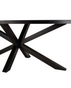 Table à manger plateau effet pierre Basile noire - 220x110x76 cm