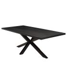 Table à manger plateau effet pierre Basile noire - 220x110x76 cm