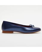 Ballerines en Cuir Jeanne bleu marine