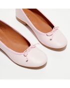 Ballerines en Cuir Jeanne roses