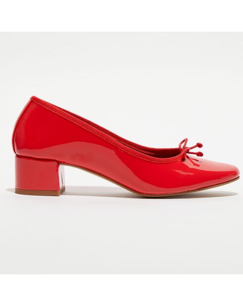 Diane oranje lakleer ballerina's in lakleer - hak van 4 cm