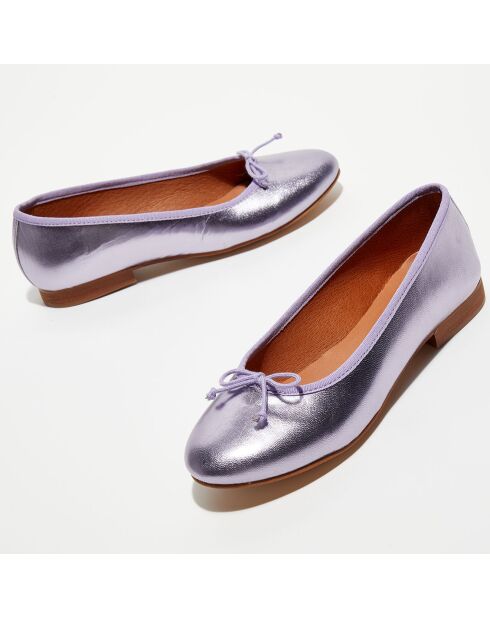 Ballerines en Cuir Jeanne lilas