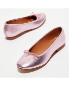 Ballerines en Cuir Jeanne roses