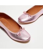 Ballerines en Cuir Jeanne roses