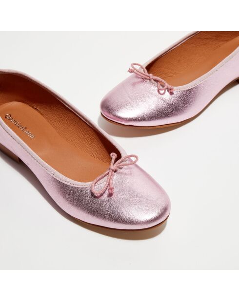 Ballerines en Cuir Jeanne roses