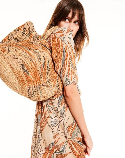 Amelie okerkleurige hemdjurk