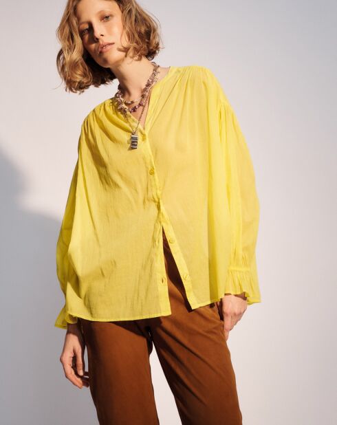 Camicia dritta gialla Joanna