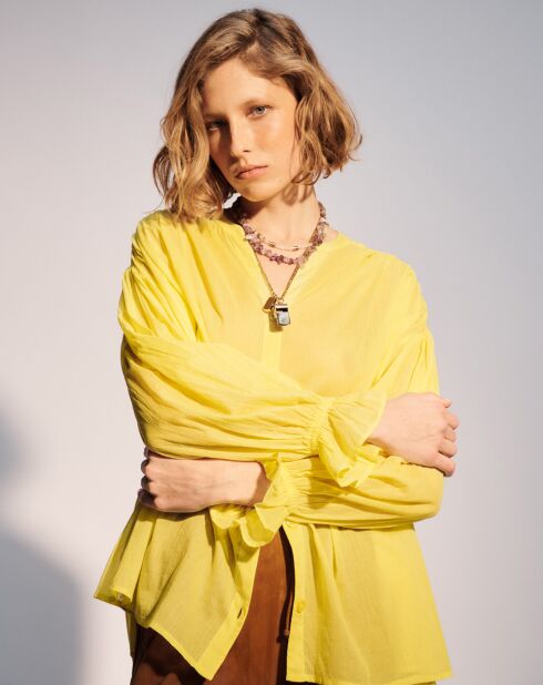 Camicia dritta gialla Joanna