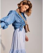 Chemise caftan Joanna bleue