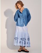 Chemise caftan Joanna bleue