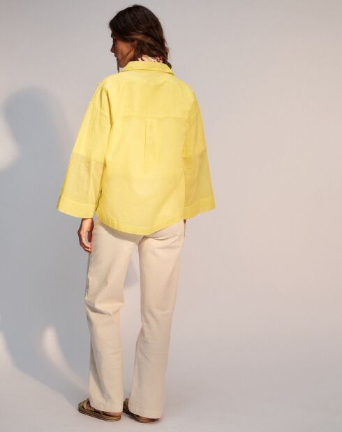 Camicia larga gialla Joanna