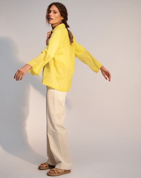 Camicia larga gialla Joanna