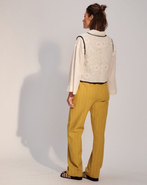 Pantalon élastique Arya jaune