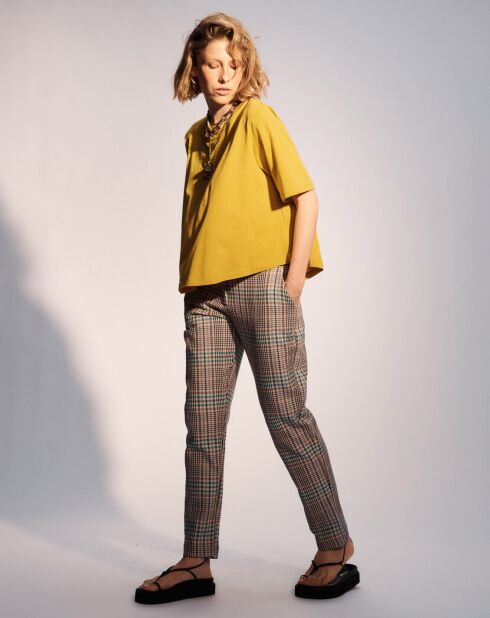 Pantaloni plissettati verdi Jackie