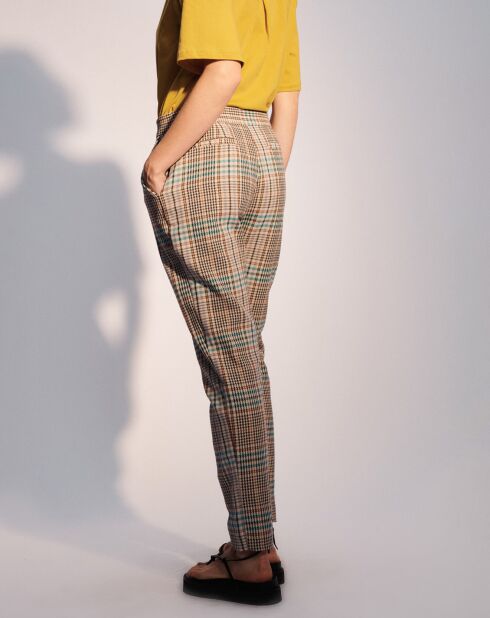 Pantaloni plissettati verdi Jackie