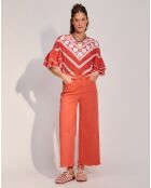 Pantalon court Fiona corail