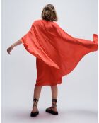 Robe cape courte Sorella corail