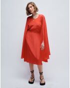 Robe cape courte Sorella corail