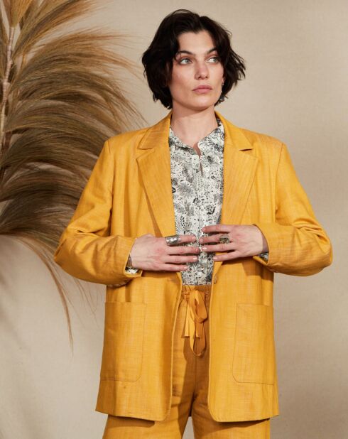 Veste tailleur Emma jaune