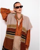 Gilet poncho Noemie beige