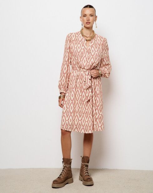 Kurzes Kleid Carmen in Burgunderrot