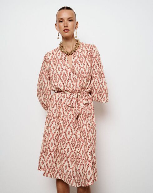 Kurzes Kleid Carmen in Burgunderrot