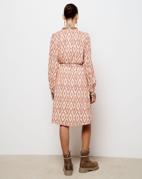 Kurzes Kleid Carmen in Burgunderrot