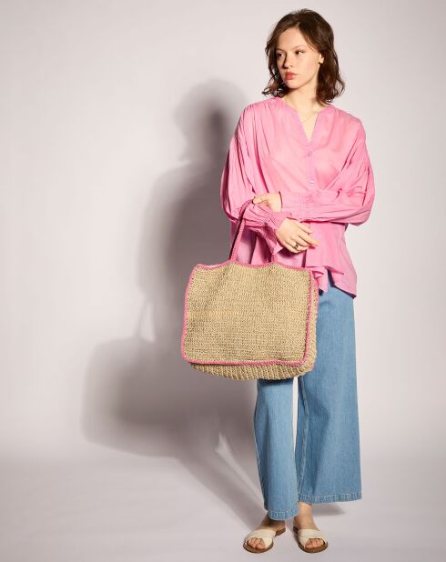 Camicia dritta rosa Joanna
