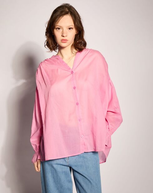 Camicia dritta rosa Joanna