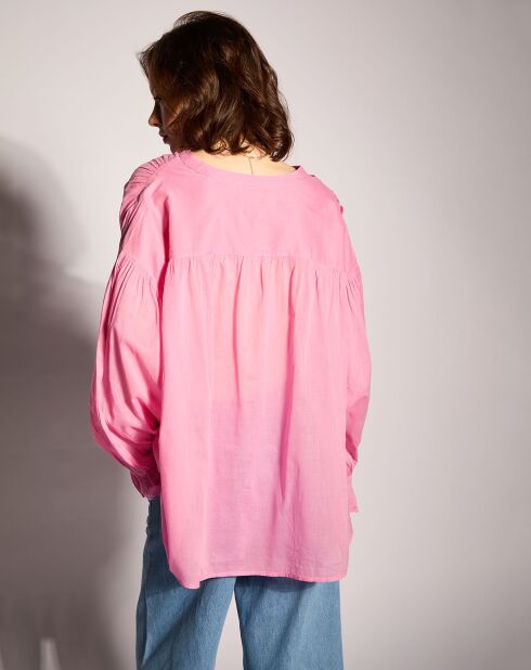 Camicia dritta rosa Joanna