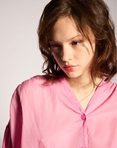 Camicia dritta rosa Joanna