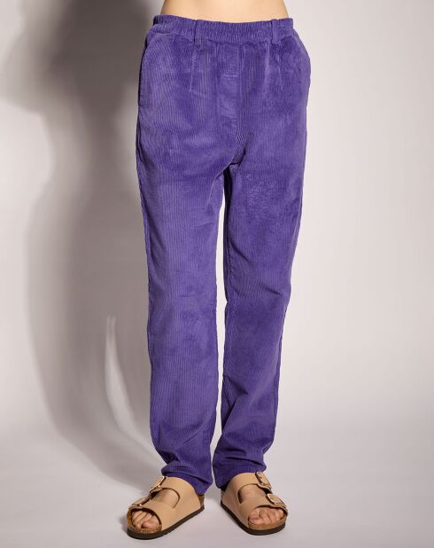 Pantalon élastique Ingrid violet