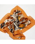 Foulard Carré Jaya ocre - 80x80 cm