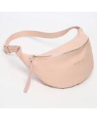 Sac banane en Cuir Rachel rose - 34x17  cm