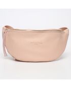 Sac banane en Cuir Rachel rose - 34x17  cm