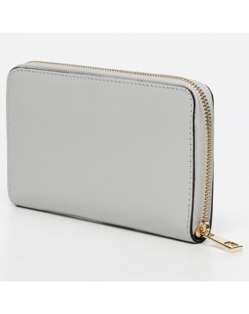 Portefeuille en Cuir Pely Box gris clair - 2x11 cm