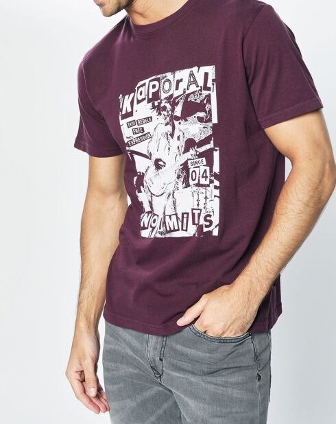 Roy Logo Cent Burgunderfarbenes T-Shirt aus 100% Bio-Baumwolle