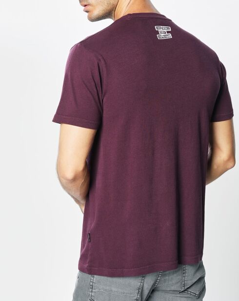 Roy Logo Cent Burgunderfarbenes T-Shirt aus 100% Bio-Baumwolle