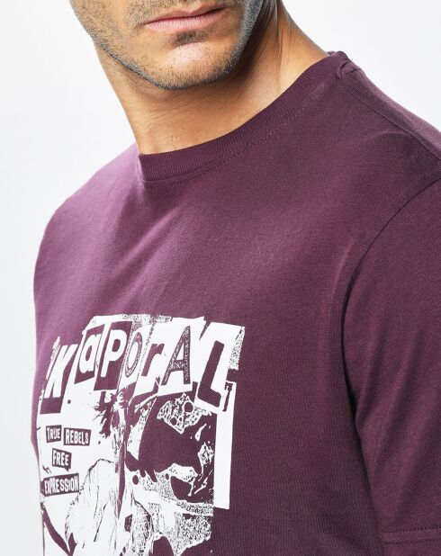 Roy Logo Cent Burgunderfarbenes T-Shirt aus 100% Bio-Baumwolle