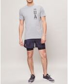 T-Shirt Vertical Left Chest Logo gris